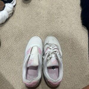 Nike Kids Pink and White Sneakers